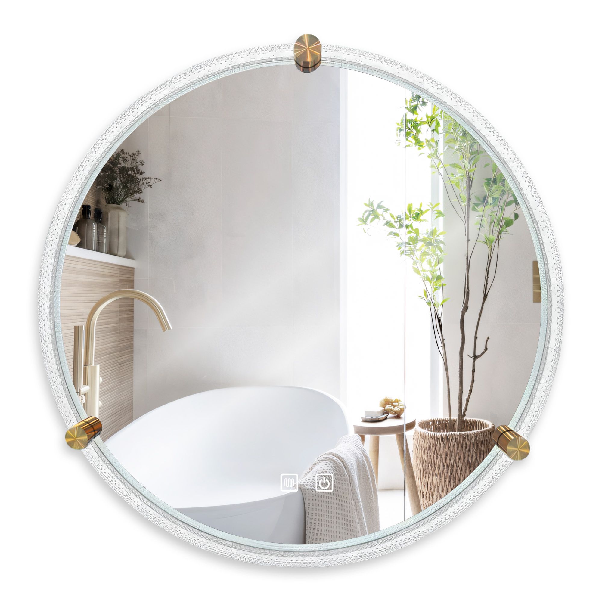 Lustro ścienne LED Z RAMĄ 60cm 106