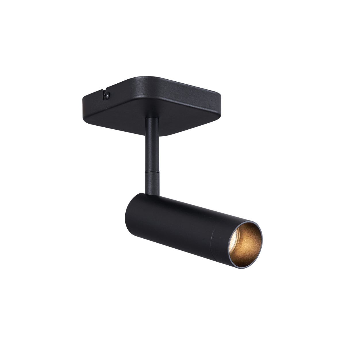 Nowoczesny reflektor sufitowy czarny okrągły GU10 35 mm obrotowy i przechylny - Kate