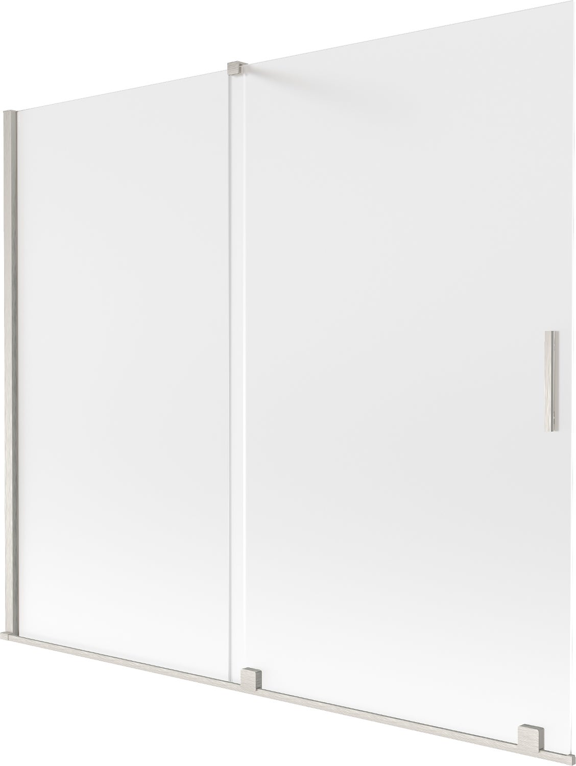 Mexen Velar parawan nawannowy 2-skrzydłowy rozsuwany 180 x 150 cm, szron, nikiel szczotkowany - 896-180-000-31-97