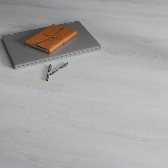 ARTENS - Sol PVC - Lames PVC adhésives BARMAH - FORTE - Effet Bois - Gris clair - Dimensions L.91,44 cm x l.15,24 cm - Epaisseur 2 mm - 2,23 m²/ 16