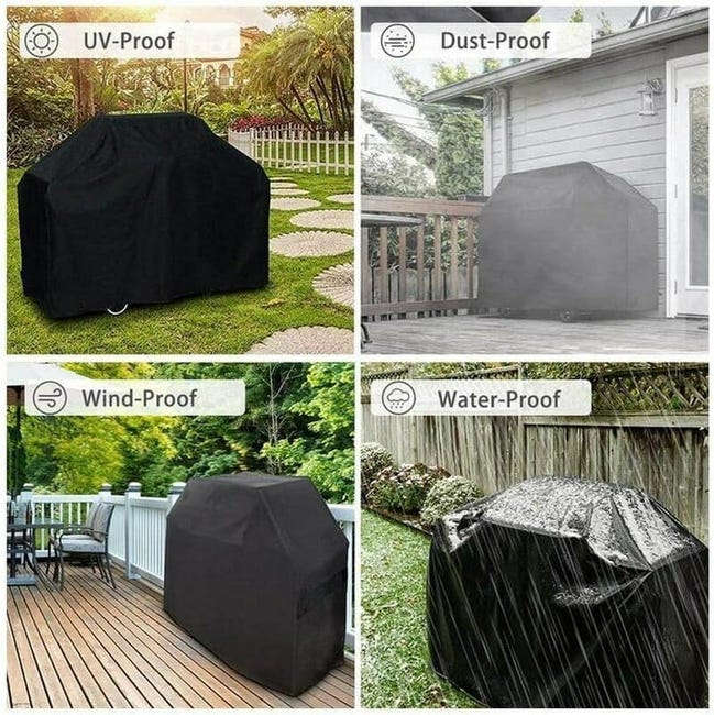Copertura per barbecue impermeabile copertura per griglia Anti polvere pioggia Gas carbone barbecue elettrico protezione per griglia da giardino esterno 4 dimensioni nero BLK 15 Copertura per barbecue impermeabile copertura per griglia Anti polvere pioggia Gas carbone barbecue elettrico protezione per griglia da giardino esterno 4 dimensioni nero BLK 15