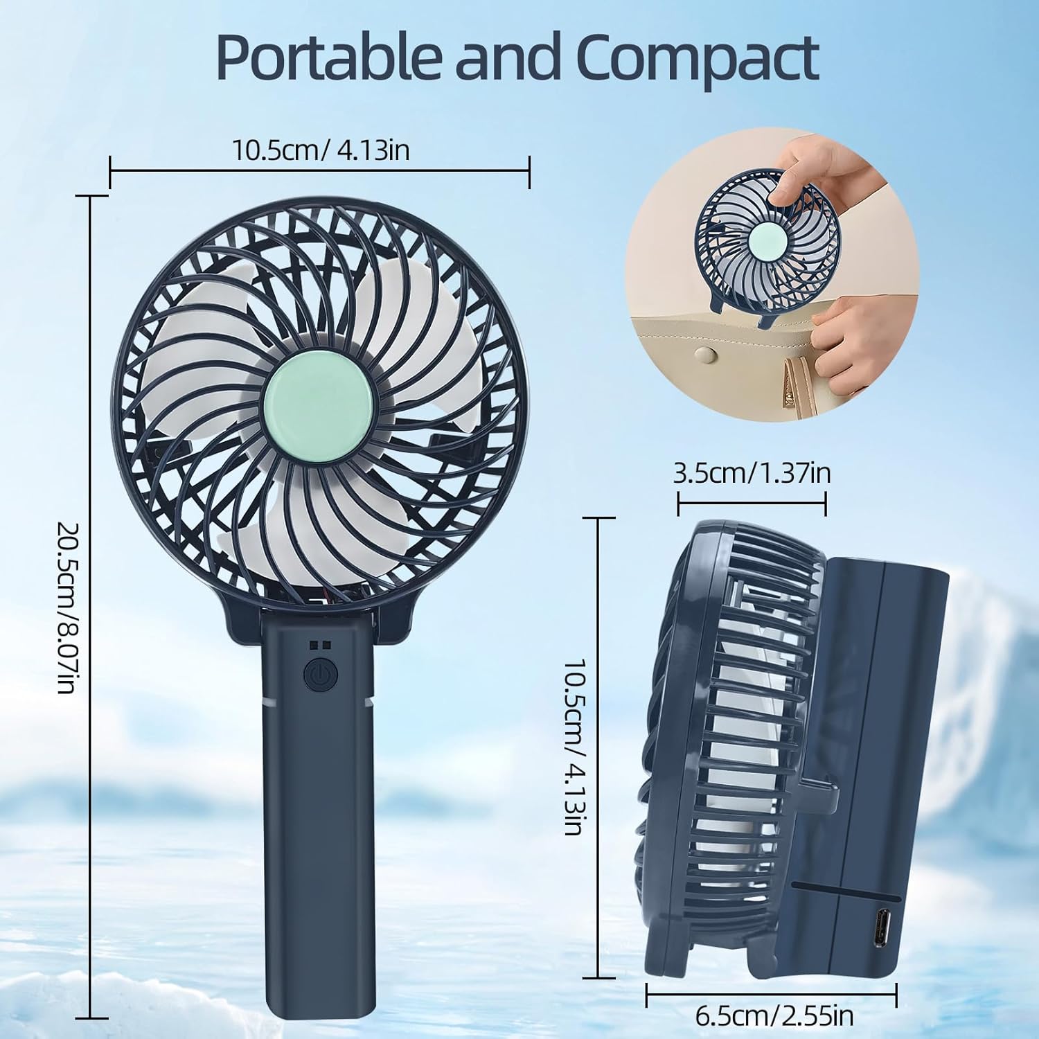 Ventilateur tour silencieux de 105 pouces – Refroidissement de table de bureau avec 3