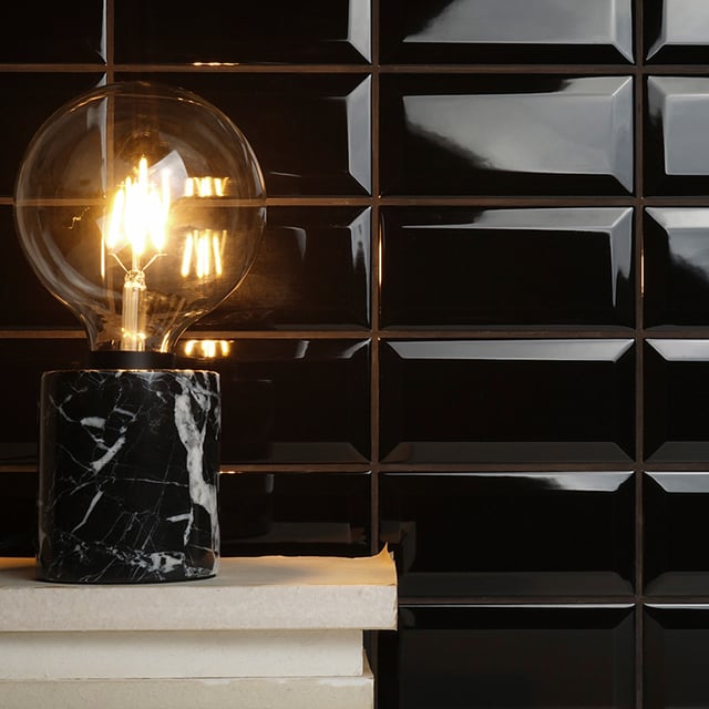 Biseau Noir Brillant 7,5x15