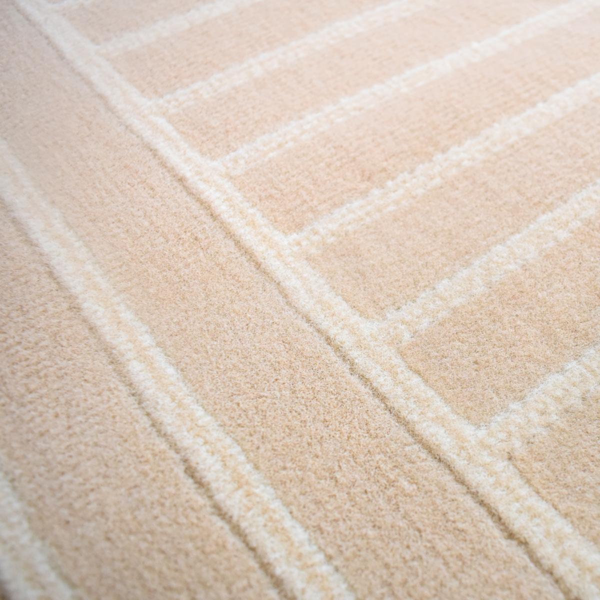 tapis salon 200x290 tissé beige rectangle motif géométrique LYN49 ARCROL - 6