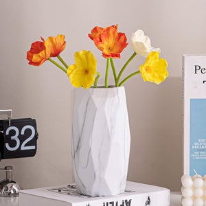 MODGY Vaso da fiori espandibile in plastica decorativo moderno per fiori centrotavola tavolo da pranzo decorazione soggiorno bagno matrimonio ufficio cerchi Kandinsky multicolore