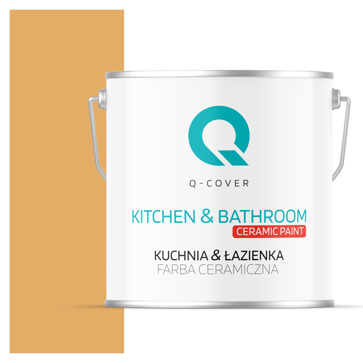 Farba Ceramiczna Kuchnia &amp; Łazienka Q-Cover Bursztynowy H6441 Głęboki Mat 5L