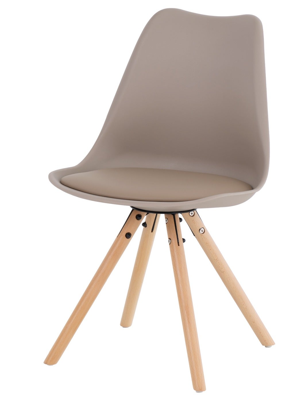 CHAISE SACHA-ERM PIEDS GOLD ASSISE MOKA TISSU EFFET LIN main image 1