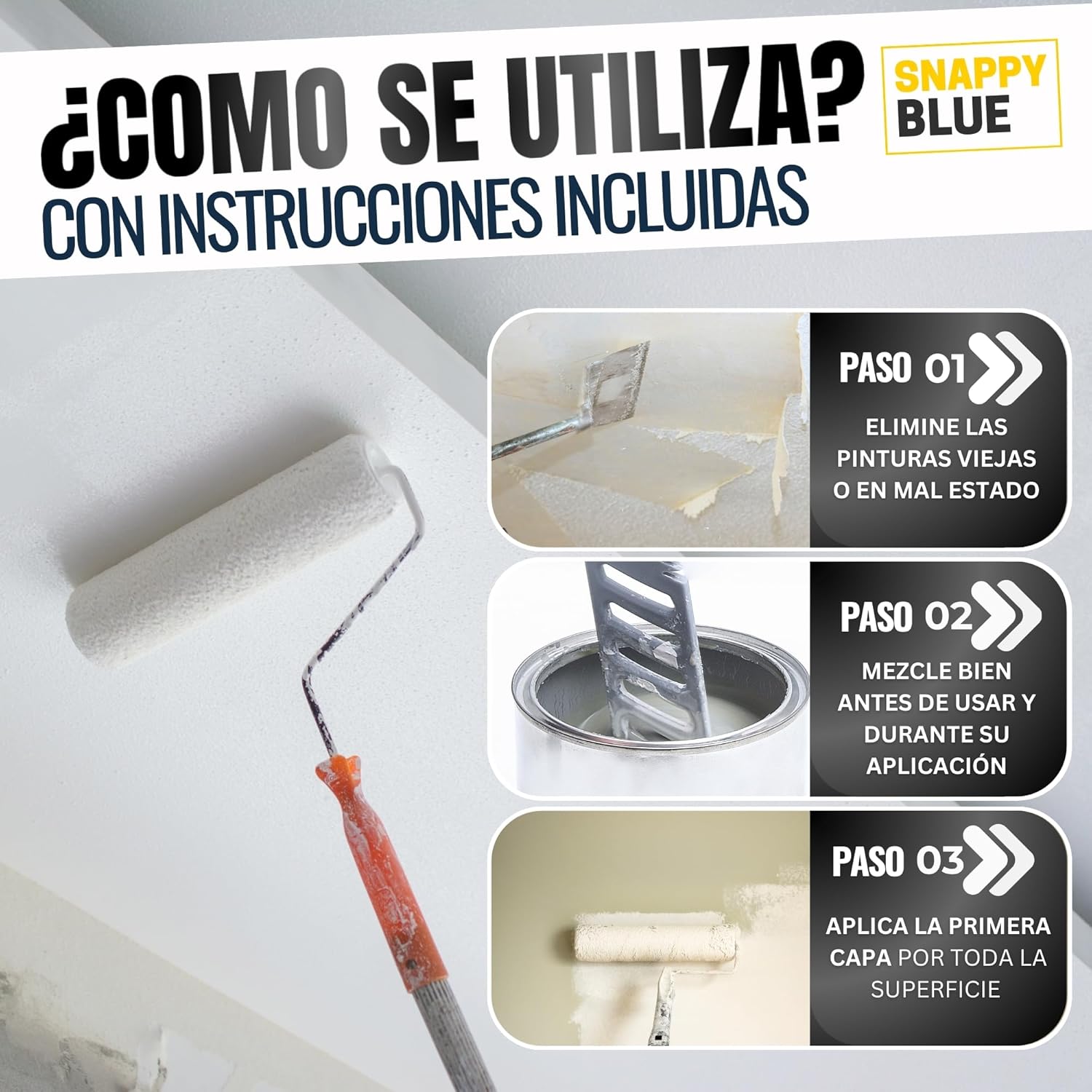 Pintura Blanca [8 L] Interior Lavable de aspecto Mate, Pintura Plastica Blanca Interior para Múltiples Superficies con Alta Transpirabilidad - 8