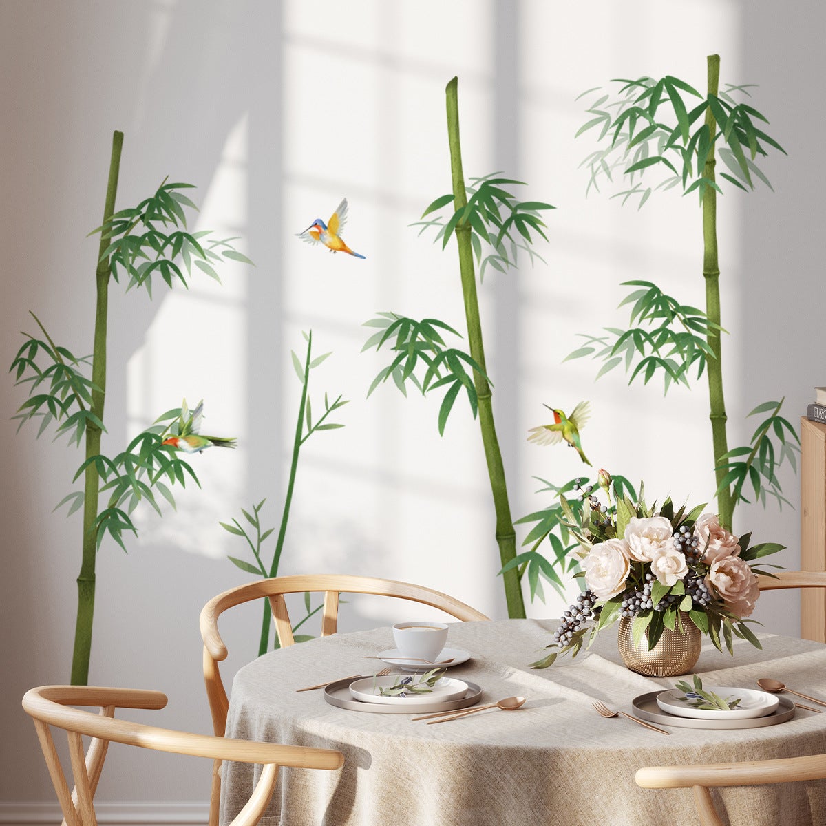 Stickers Muraux - Animaux De La Forêt - Ours Et Renard - Multicolore - Décoration Enfant - 8 Feuilles - Maison