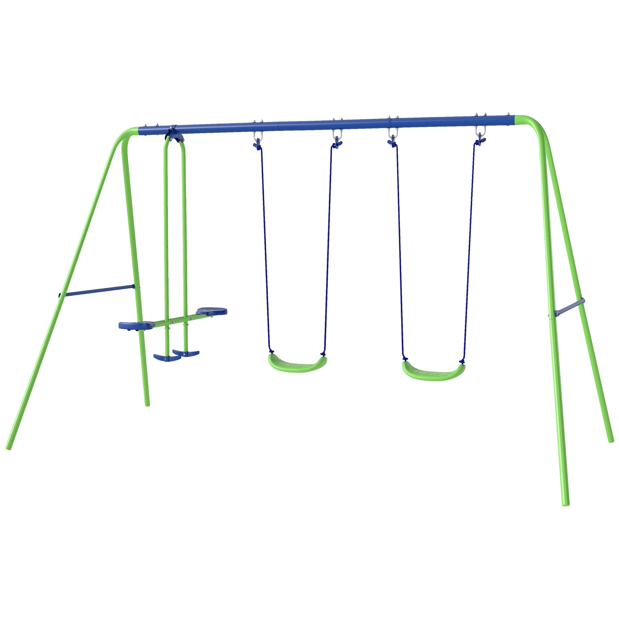 Balançoire 3-10 Ans OneConcept Miri Balançoire Enfant Extérieur - Stable Et Robuste Jusqu'à 45kg, Pour 3 à 10 Ans