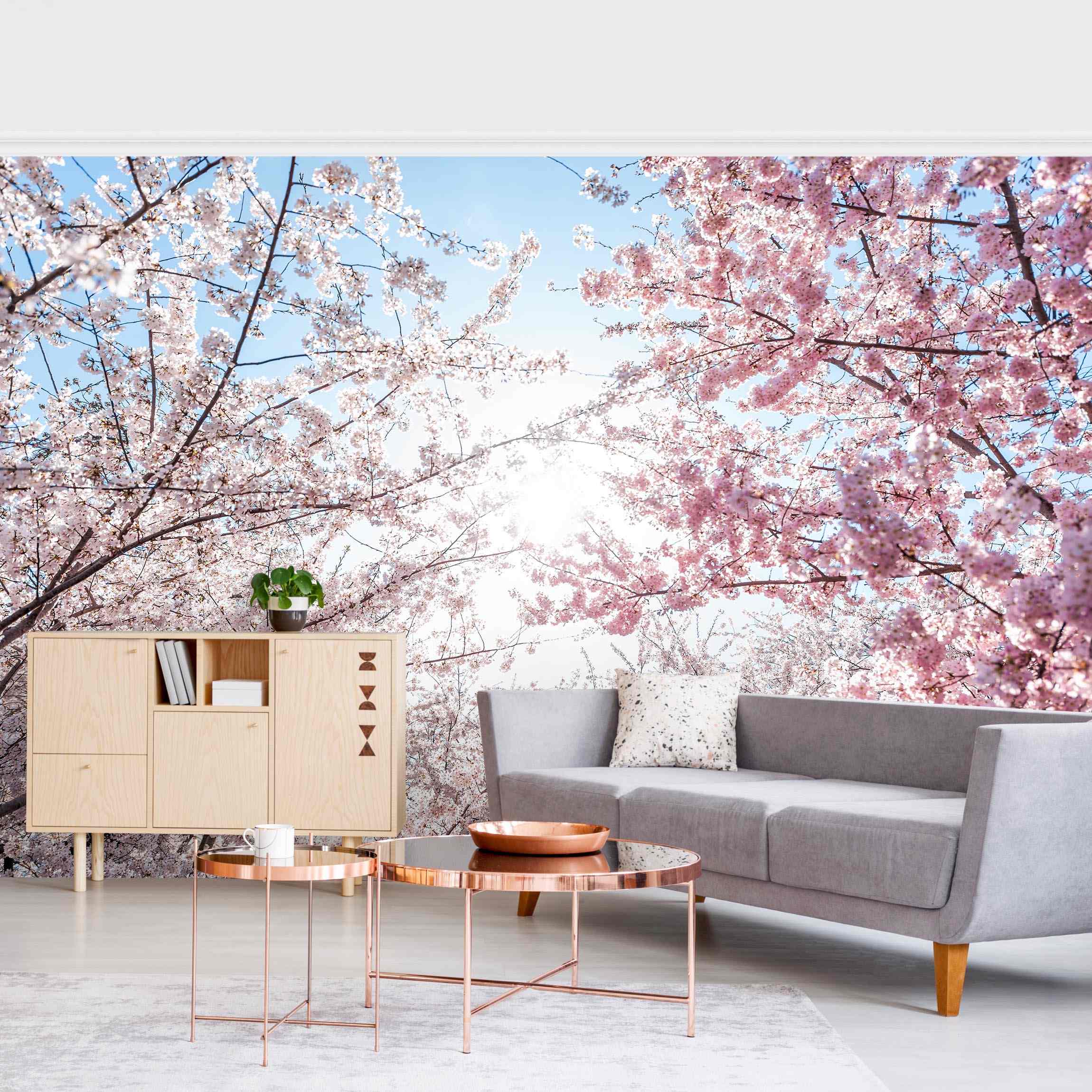Papel pintado fotomural flores floral 376 - salón dormitorio cocina pasillo - tnt 336 x 225 cm premium