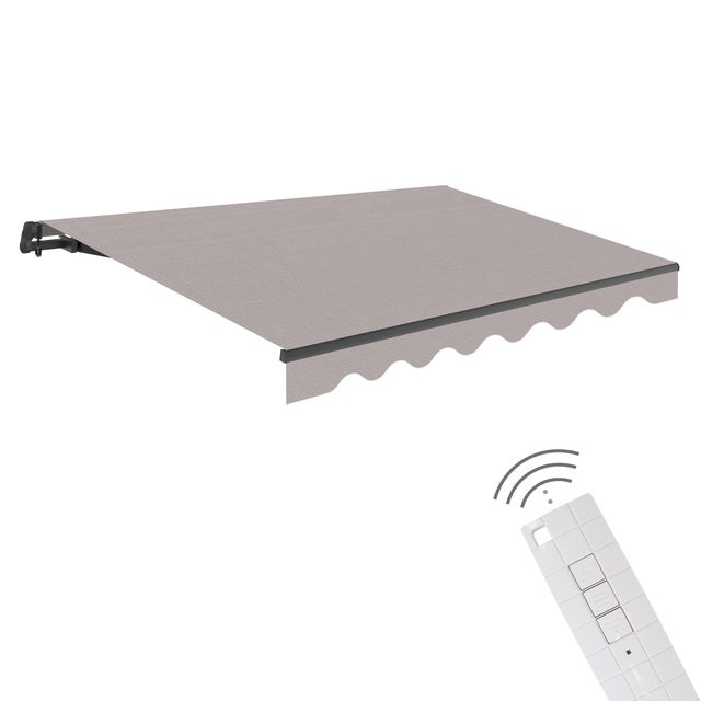 Toldo Motorizado Exterior 3x2,5m Cinza – Controlo Remoto – Lona com Proteção Solar