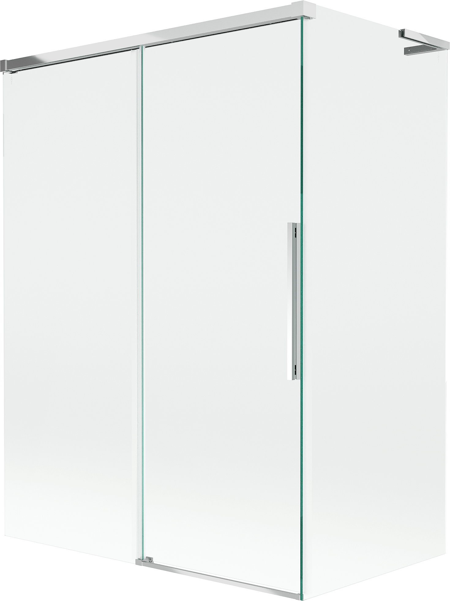 Mexen Rox L parawan nawannowy 2-skrzydłowy rozsuwany 120 + 70 x 150 cm, transparent, chrom - 8C9L-120-070-01-00