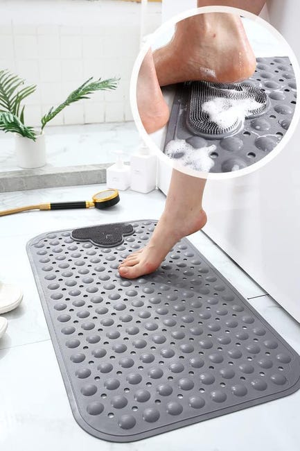 HITSLAM Quadrato Tappetino Doccia Antiscivolo Bambini, 53 x 53 cm Tappetino da Bagno, Tappeto Doccia con Ventose Resistenti e fori di Drenaggio, Morbido sotto i piedi, lavabile in lavatrice, Balena HITSLAM Quadrato Tappetino Doccia Antiscivolo Bambini, 53 x 53 cm Tappetino da Bagno, Tappeto Doccia con Ventose Resistenti e fori di Drenaggio, Morbido sotto i piedi, lavabile in lavatrice, Balena