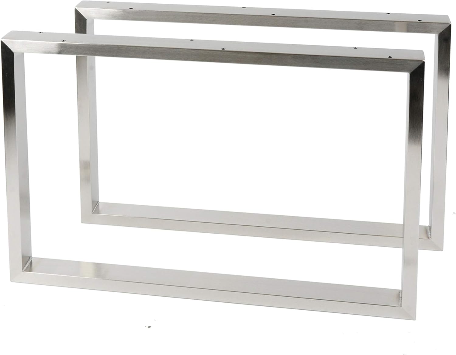 Montixx® 2X (1 para) kwadratowy stolik kawowy i prowadnice do stolika podstawa stolika szer. 30 cm x wys. 40 cm stal nierdzewna