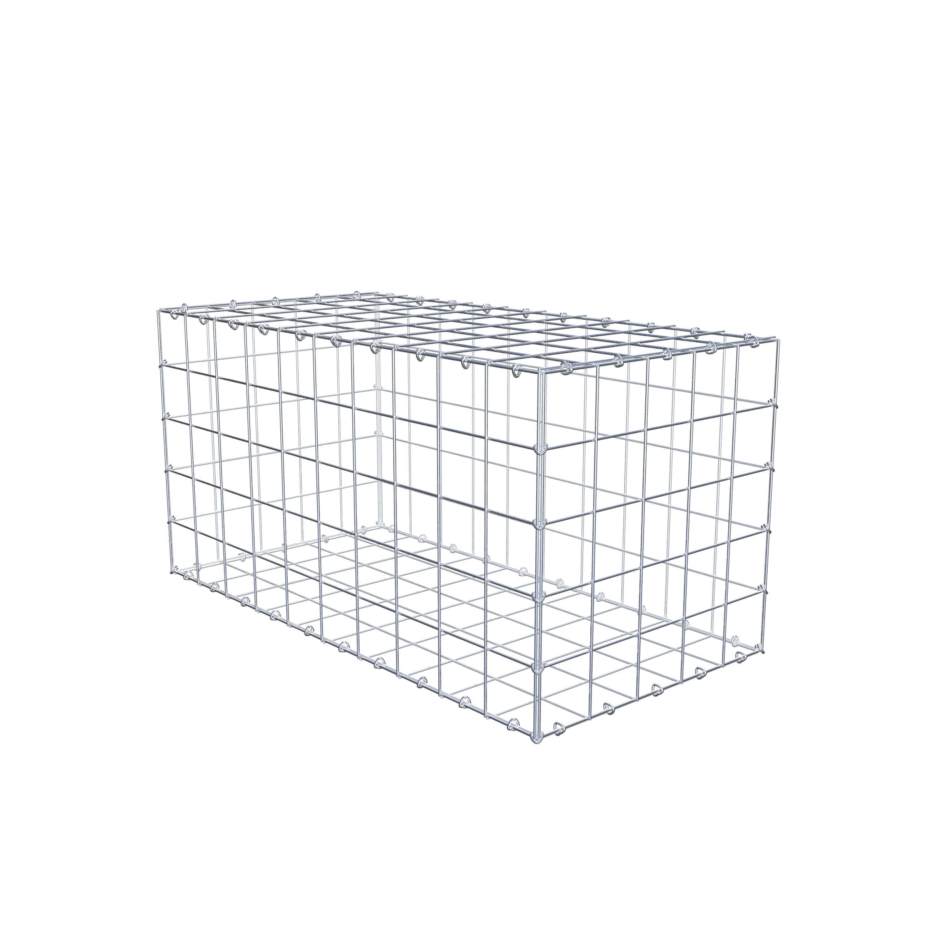 Gavión de acero galvanizado 100x50x50cm (LxAxP), malla 10 x 10cm, Anillo en C, jaula metálica para muro o jardín - 7