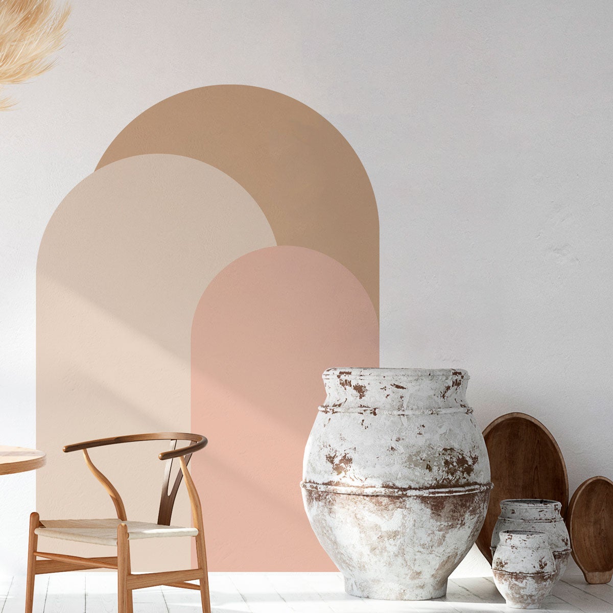 Papel pintado prepegado - pastel trio des arches - adhesivo de pared - revestimiento sticker mural decorativo - xl-h170xl120cm