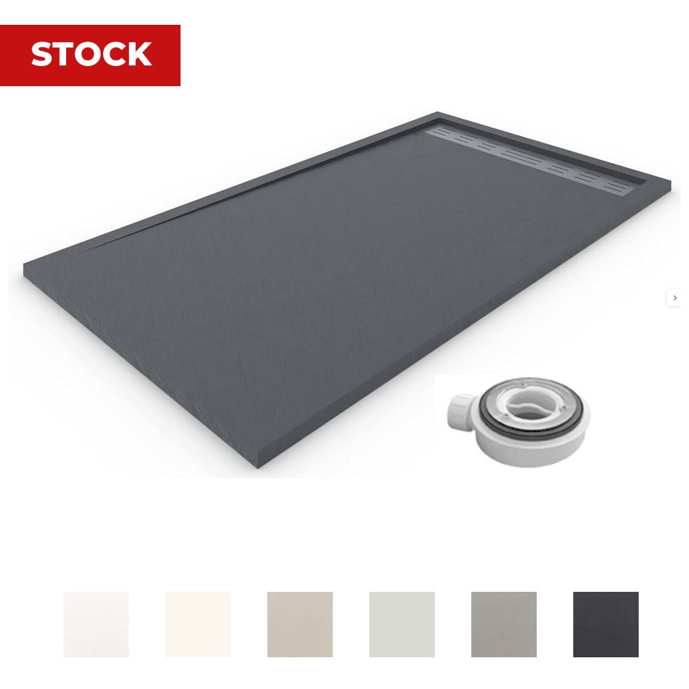 Receveur de douche 70x70 en résine gris anthracite effet pierre | Muse | Leroy Merlin Receveur de douche 70x70 en résine gris anthracite effet pierre | Muse | Leroy Merlin
