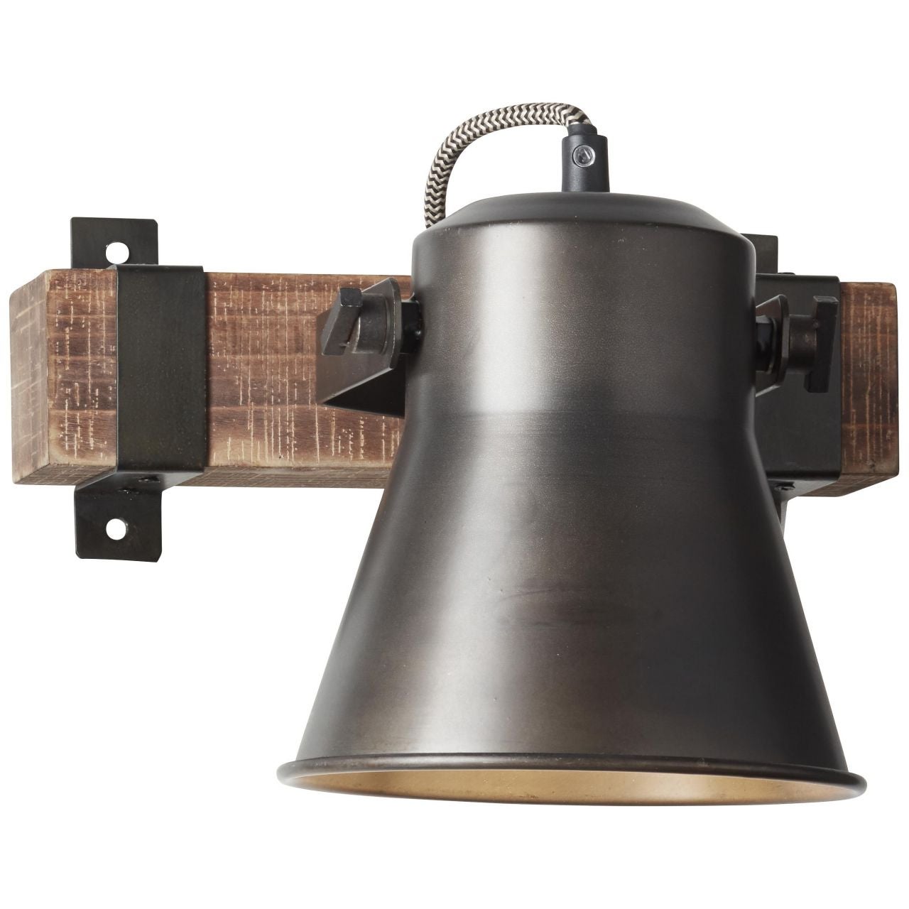 BRILLIANT lampa wisząca Tannah 3-płomienna czarna / naturalna, 3x A60, E27, 52W, kabel można skrócić / regulowana wysokość