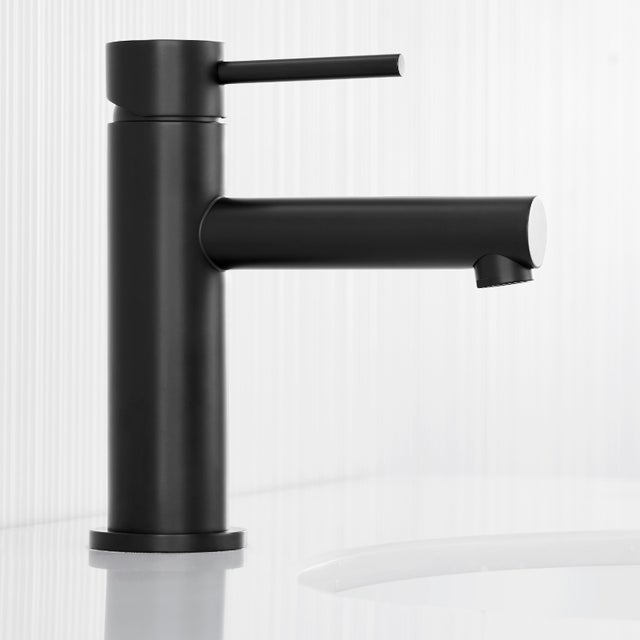 CECIPA MAX Robinet pour Lavabo de Salle de Bain, Robinet de Lavabo Noir, Mitigeur pour Lavabo de Salle de Bain, Eau Froide et Chaude, Hauteur 174 mm