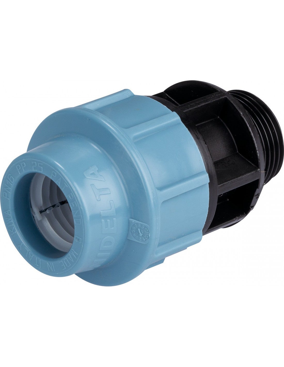 RACCORDO A COMPRESSIONE TUBO POLIETILENE PRESA STAFFA 50 mm x 1/2'' F