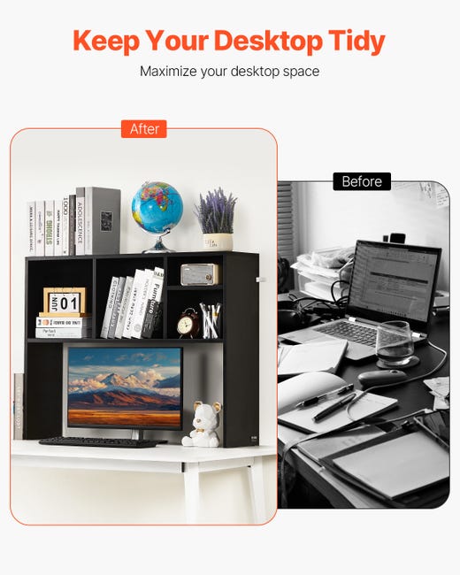 VEVOR Etagere a Poser sur Bureau a 1 Niveau, Bibliotheque de Bureau 94 x 24 x 73 cm, Organisateur de Bureau en Bois avec Pieds Antiderapants, Support de Rangement pour Bureau, Maison, Dortoir, Blanc VEVOR Etagere a Poser sur Bureau a 1 Niveau, Bibliotheque de Bureau 94 x 24 x 73 cm, Organisateur de Bureau en Bois avec Pieds Antiderapants, Support de Rangement pour Bureau, Maison, Dortoir, Blanc