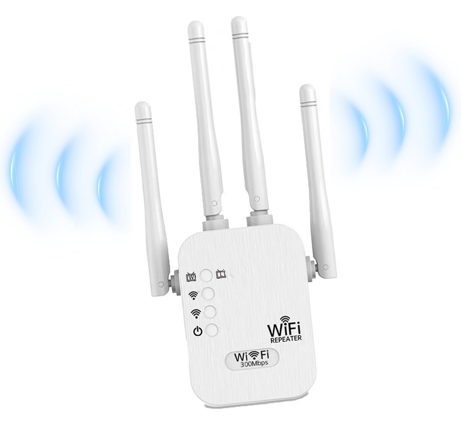 Wzmacniacz sygnału Wi-Fi, bezprzewodowy wzmacniacz sygnału Wi-Fi, 1200 Mbit/s, standard europejski, biały (4 anteny)