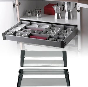 Guide Cassetto Ammortizzate EVOTRADE - Estrazione Totale, Sgancio A Clip, Regolabili 3D, Per 40kg - Foto 3