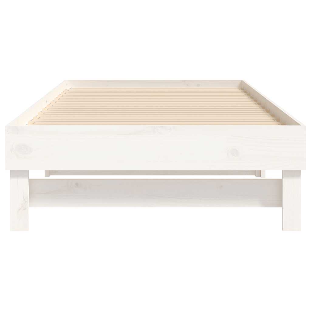 Lit coulissant sans matelas blanc 2 x (80 x 200) cm - 9