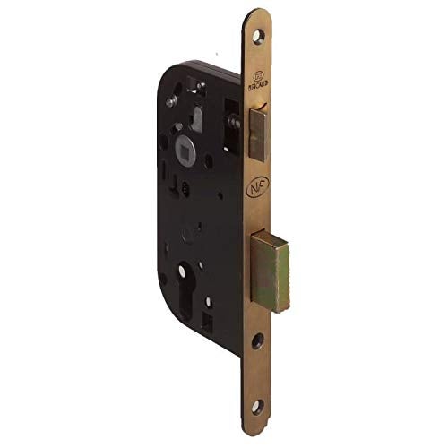 Bricard Serratura a mortasa 2608, asse 50 mm, per porta d'ingresso, standard NF, colore nero