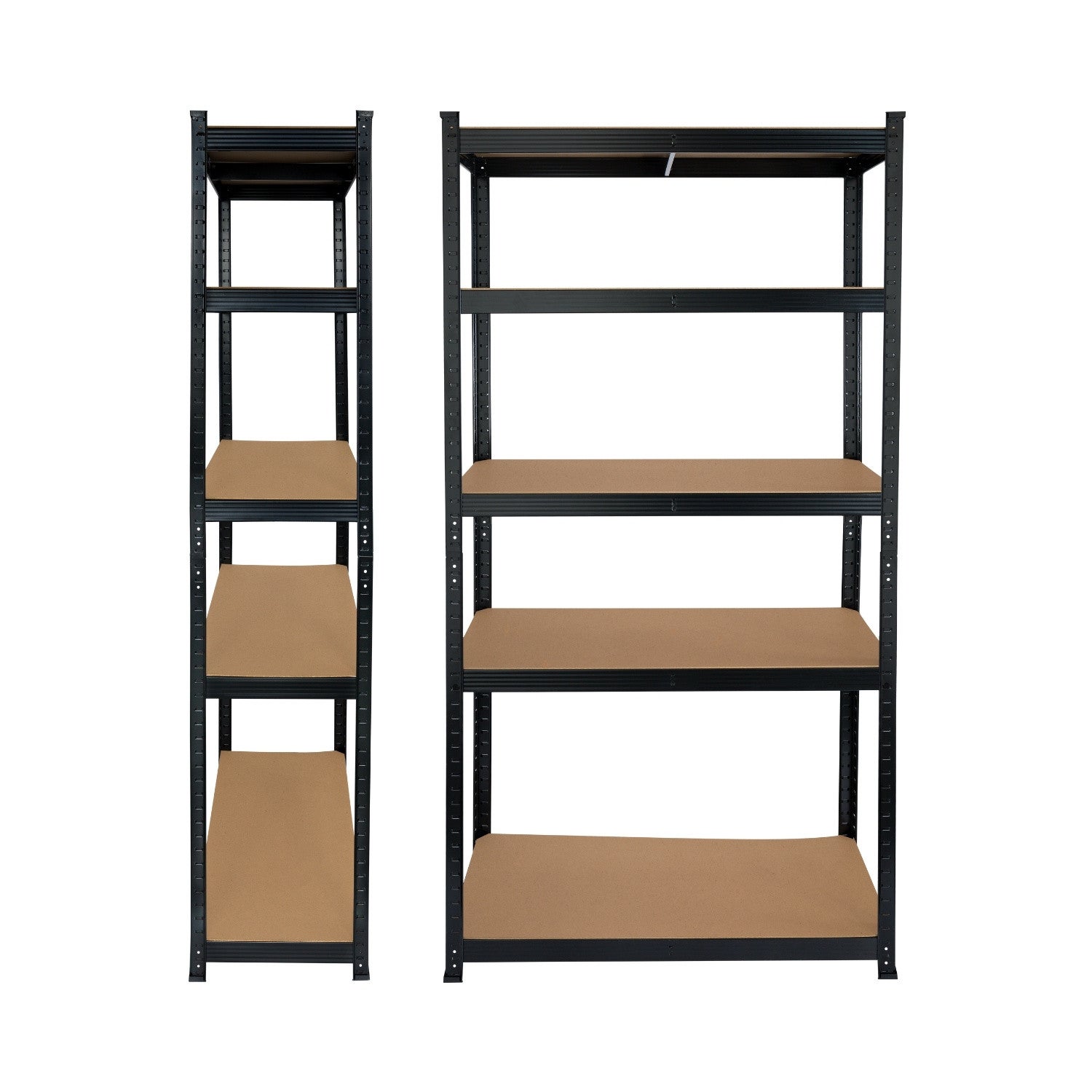 Pack de 2 Prateleiras Metálicas Modulares com 5 Prateleiras 875kg Preto 90x40x180cm Thinia Home - 2