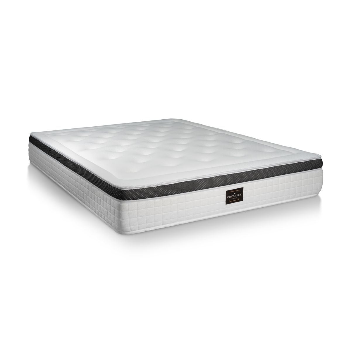 Ensemble matelas 160 x 200 cm Privilège - Mémoire de forme - Ep : 26 cm - Equilibré - sommier Blanc - 9