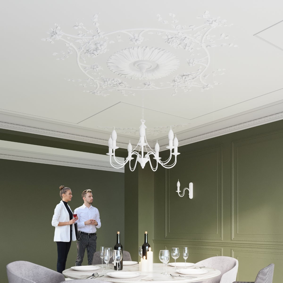 Żyrandol VIVOW 5 biały LED 3000K - 60x60x80cm Sollux - 5