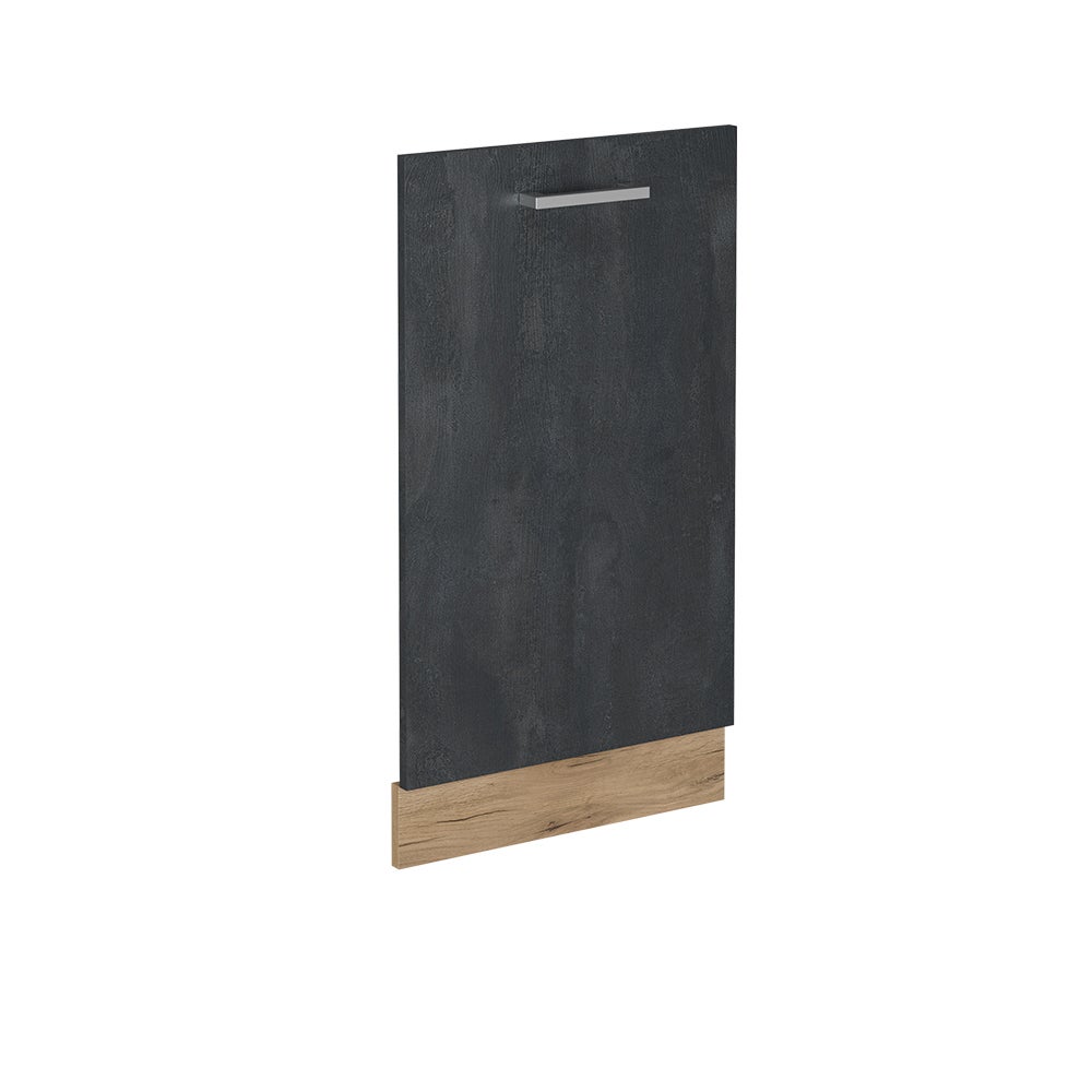 Vicco Panel przedni zmywarki R-Line, Czarny beton, 45 cm bez blatu roboczego