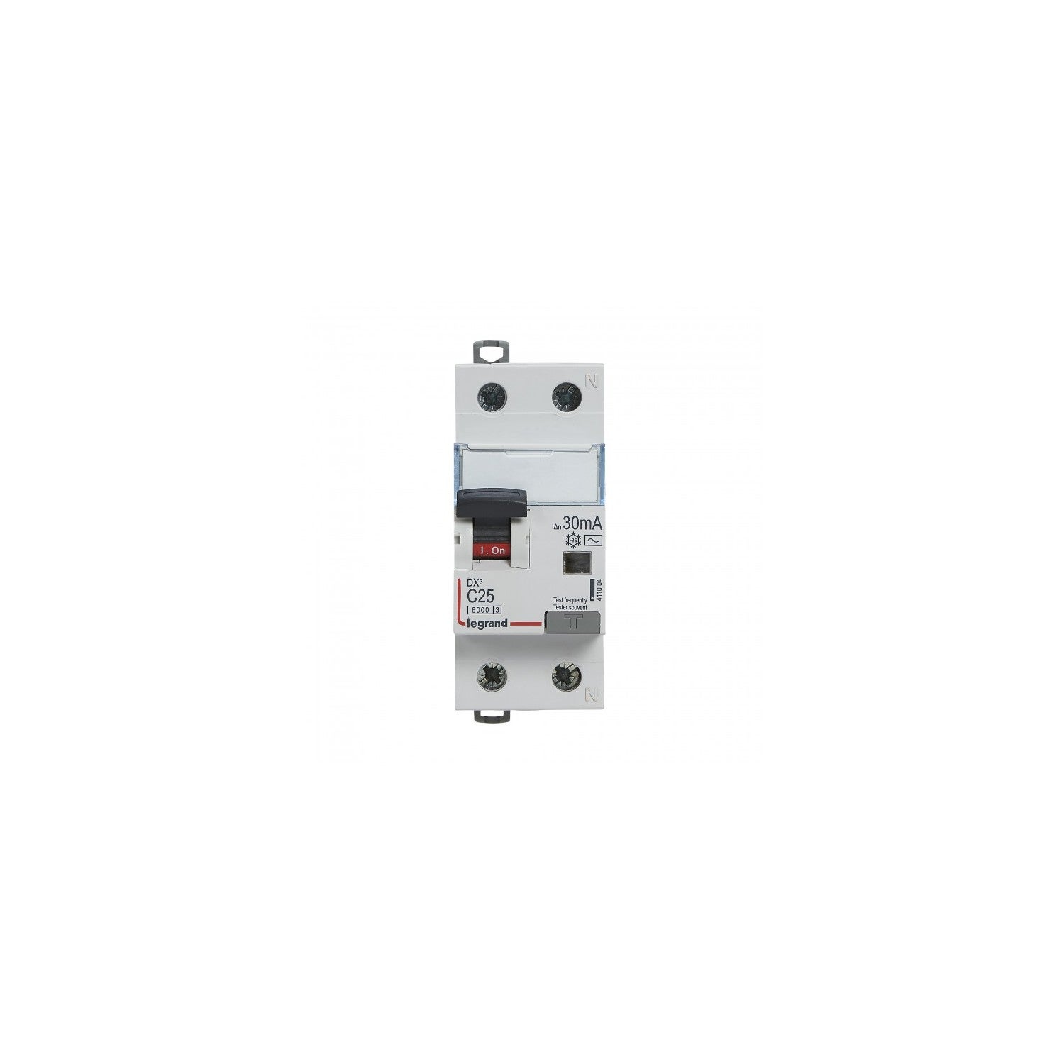 411004 Disjoncteur Différentiel 25a - 30ma - Type Ac - 1p+n - 2 Modules - Neutre à Droite - Auxiliarisable - Legrand - 2