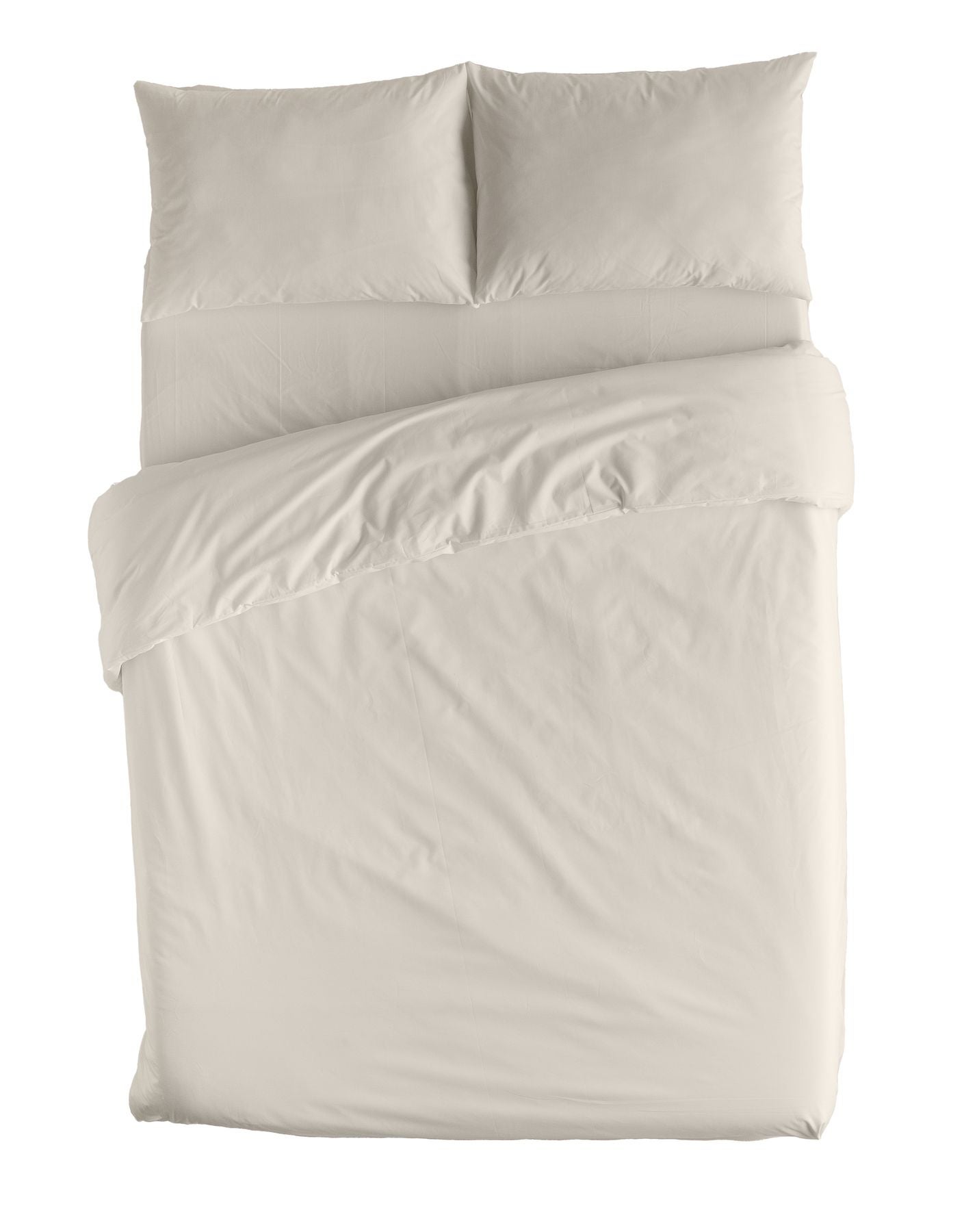 Capa de edredom Liso Areia cama 120 cm - 200x200 cm, algodão 200 fios - 3