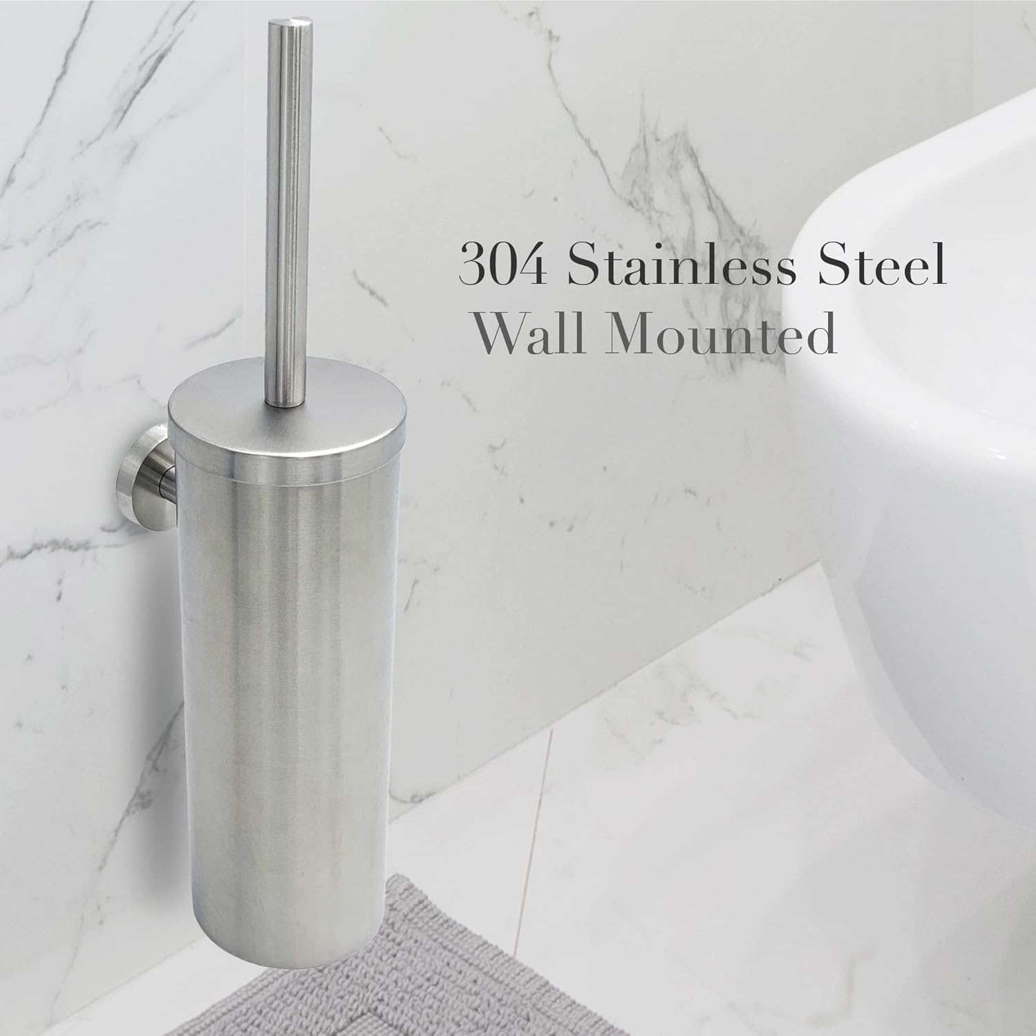 Portascopino da bagno design moderno con struttura in dolomite - Power