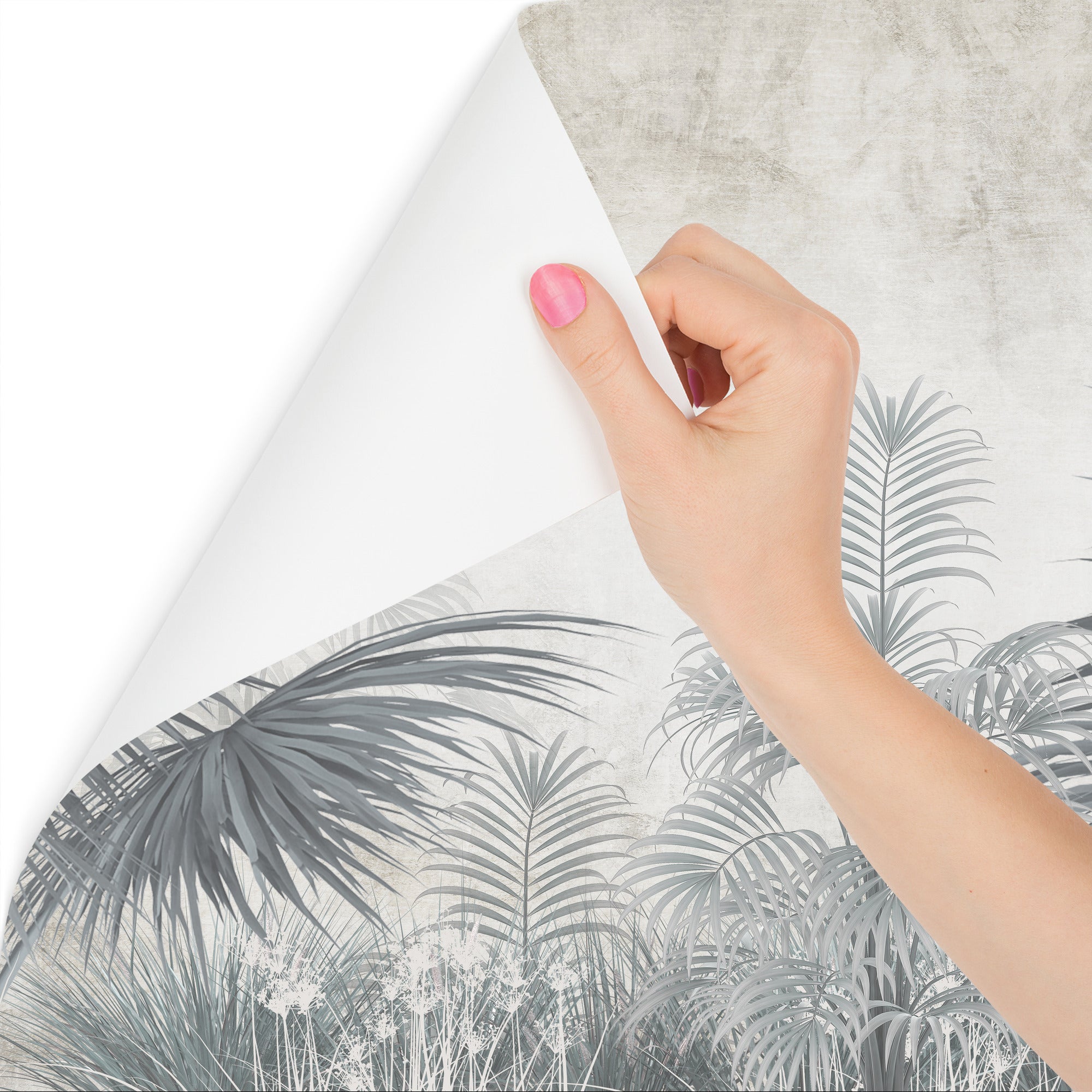 Vlieseline Papier Peint Photo PLANTES Tropicales Béton Pour Salon 135cm x 90cm - 3