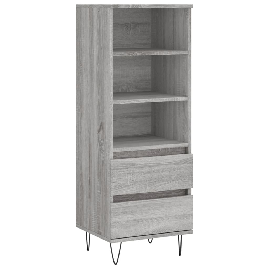 Buffet Bahut Commode Armoire Meuble De Rangement Organisateur Cuisine Salle De Sejour Salon Sonoma 100 X 35 X 80 Cm Bois Dingenierie Gris 86863519