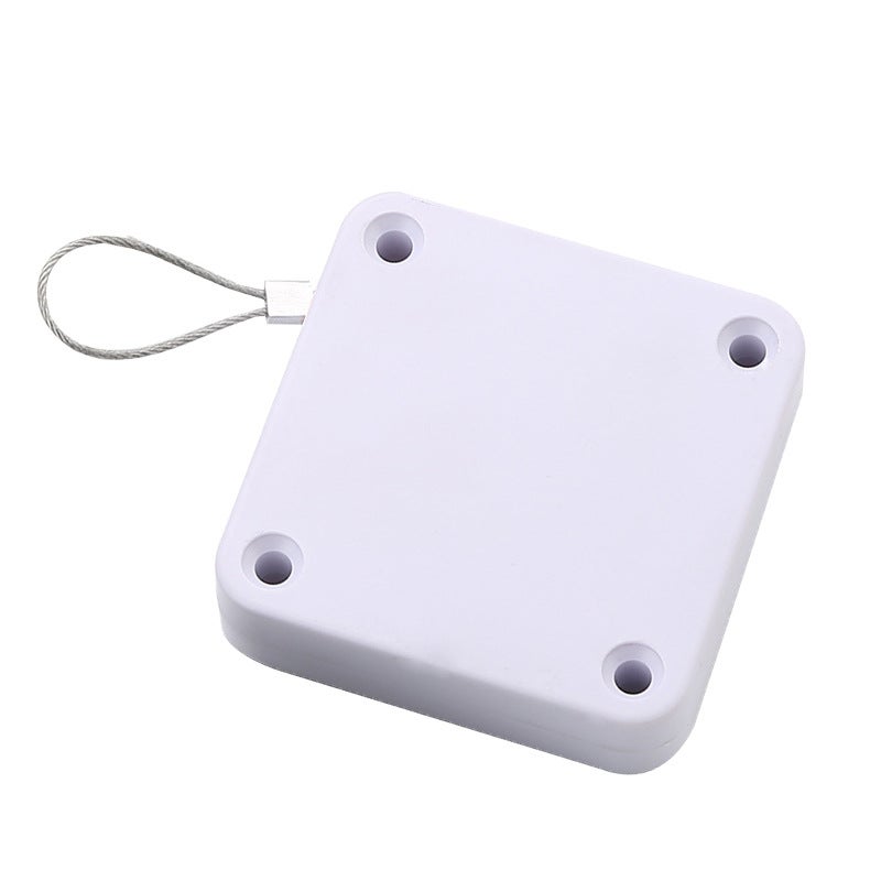 Automatyczny samozamykacz do drzwi, 2 sztuki Automatyczny czujnik bez dziur, Samozamykacz do drzwi z czujnikami ze sznurkiem, Biały