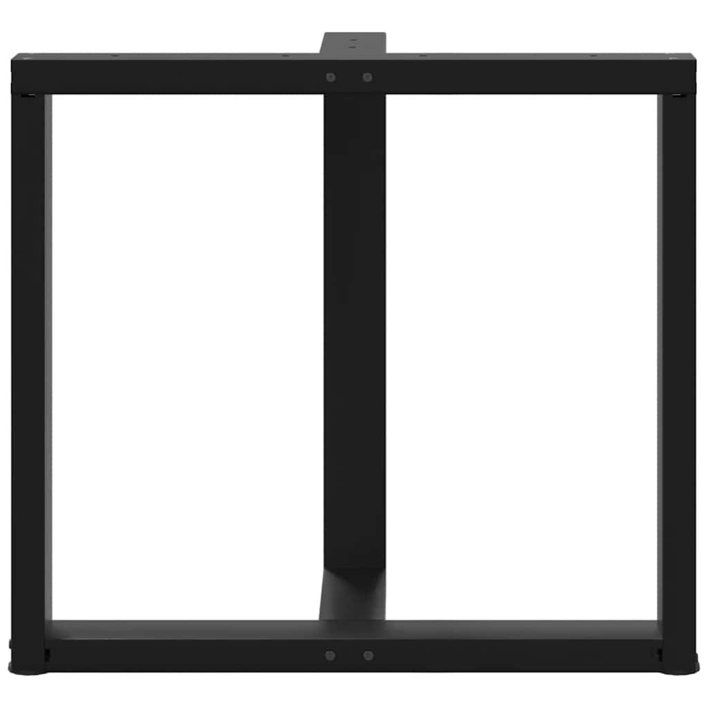 Pernas de mesa de jantar em forma de T?2 peças de aço preto - COMFORTXL - 6
