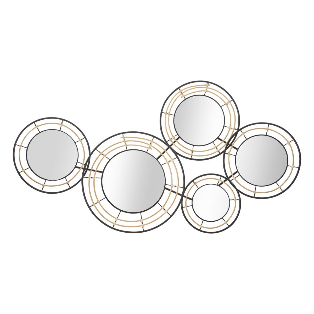 Metalowa Dekoracja 3D Kręgi 22, Metal, Czarny, Seven Design