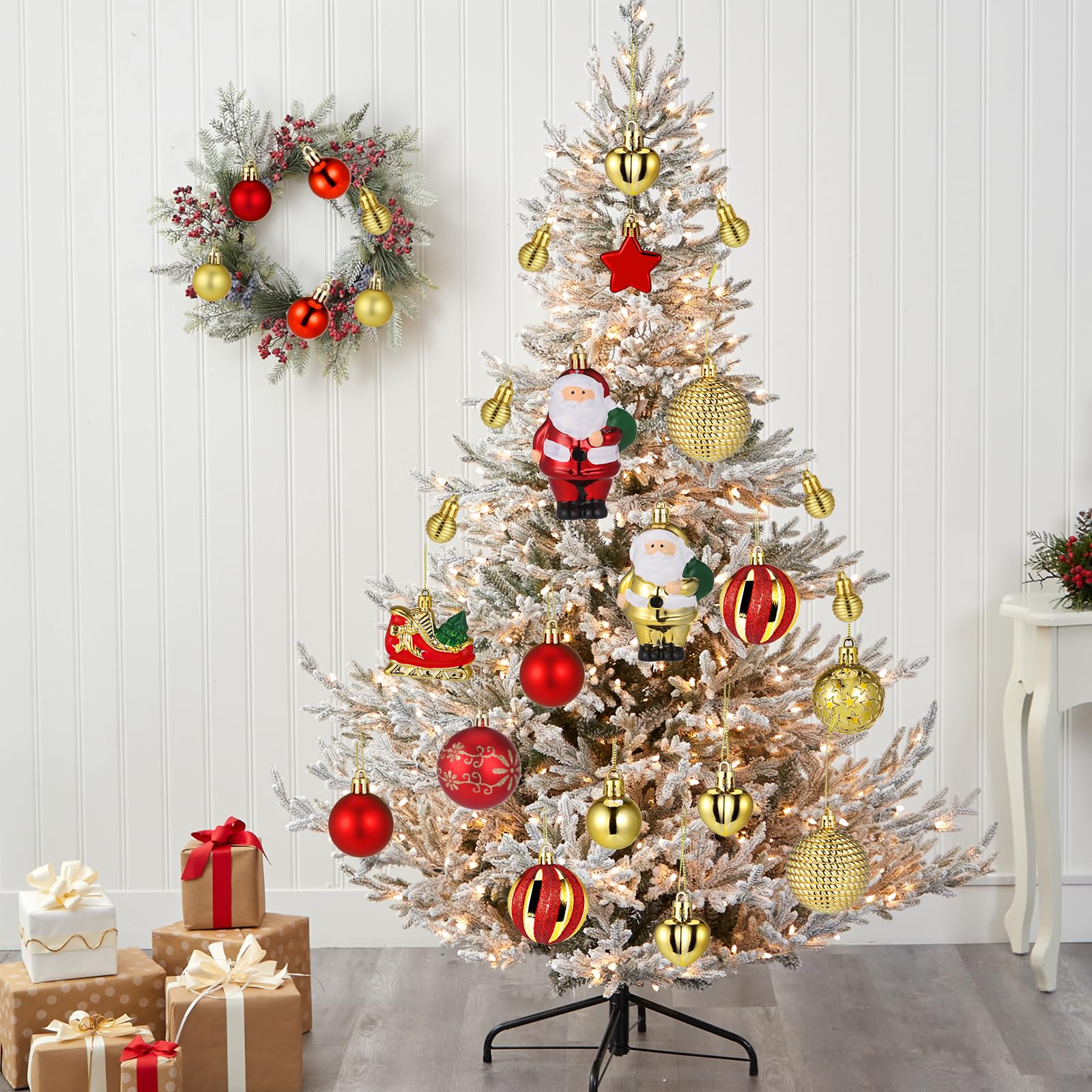 Adorno navideño colgante esférico para árbol de Navidad, ideal para fiestas navideñas y bodas - 7