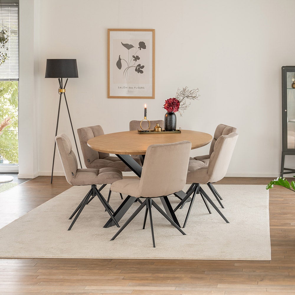 Table à Manger Estensible 4 à 6 Couverts Avec 2 Portes - 110/140 X 70 X