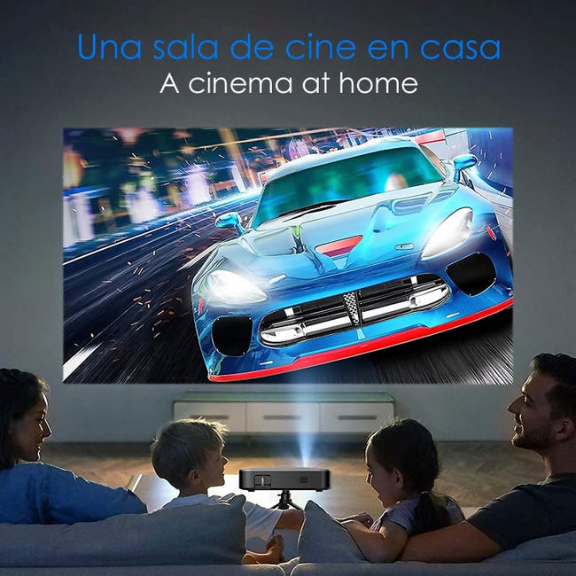 NK Mini proiettore portatile - Risoluzione Full HD 1080P (Supporta 4K), Android, WiFi, Bluetooth, Mirror Link, Vetro 2.69 LCD, Altoparlante incorporato, HDMI e USB, rotazione 180°, (10'8 x 10'3 cm NK Mini proiettore portatile - Risoluzione Full HD 1080P (Supporta 4K), Android, WiFi, Bluetooth, Mirror Link, Vetro 2.69 LCD, Altoparlante incorporato, HDMI e USB, rotazione 180°, (10'8 x 10'3 cm