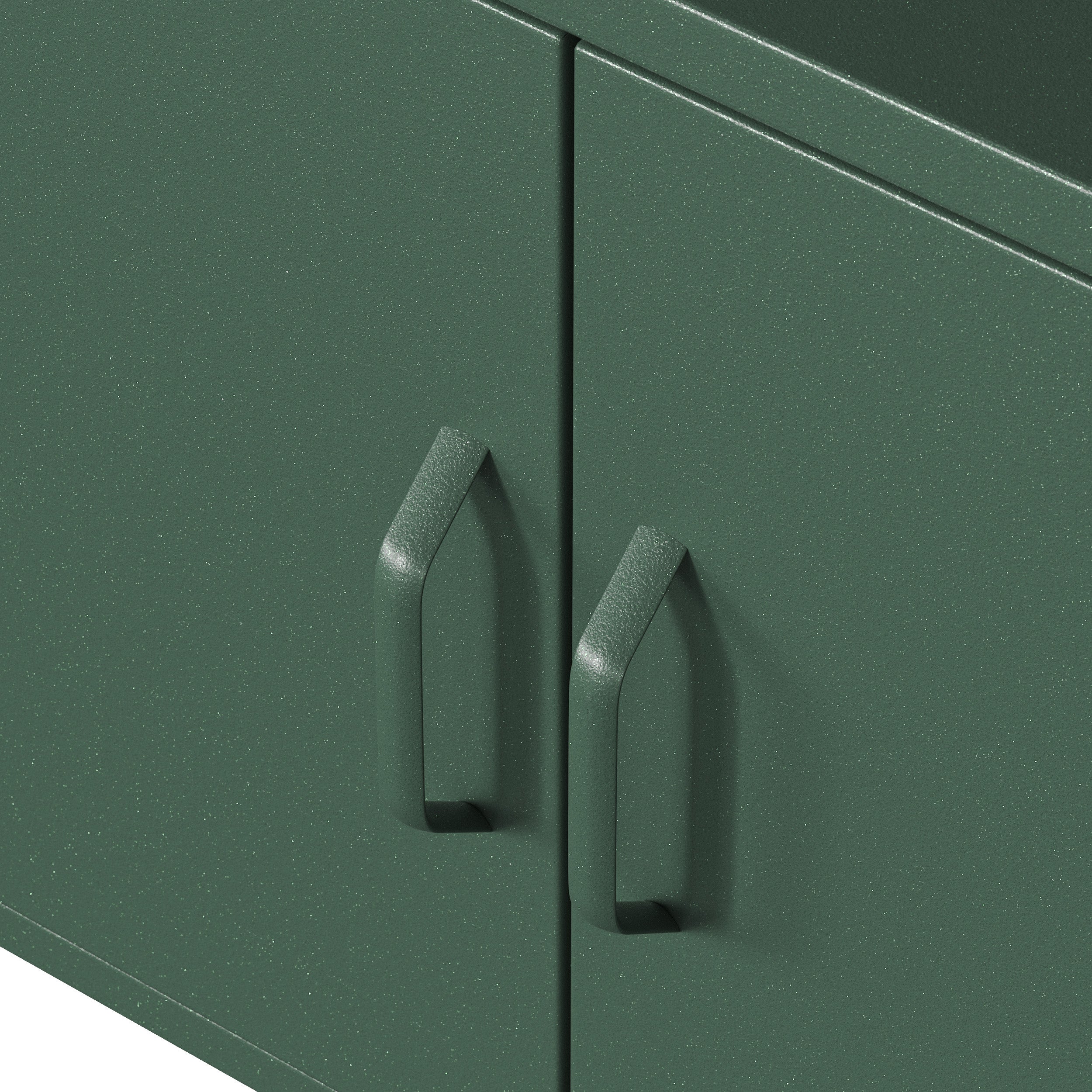 Meuble TV Industriel Métal - Rosa | Table Television Salon 2 Portes, Fermeture magnétique silencieuse | 115 x 59,5 x 40 cm | Vert Bouteille - 8