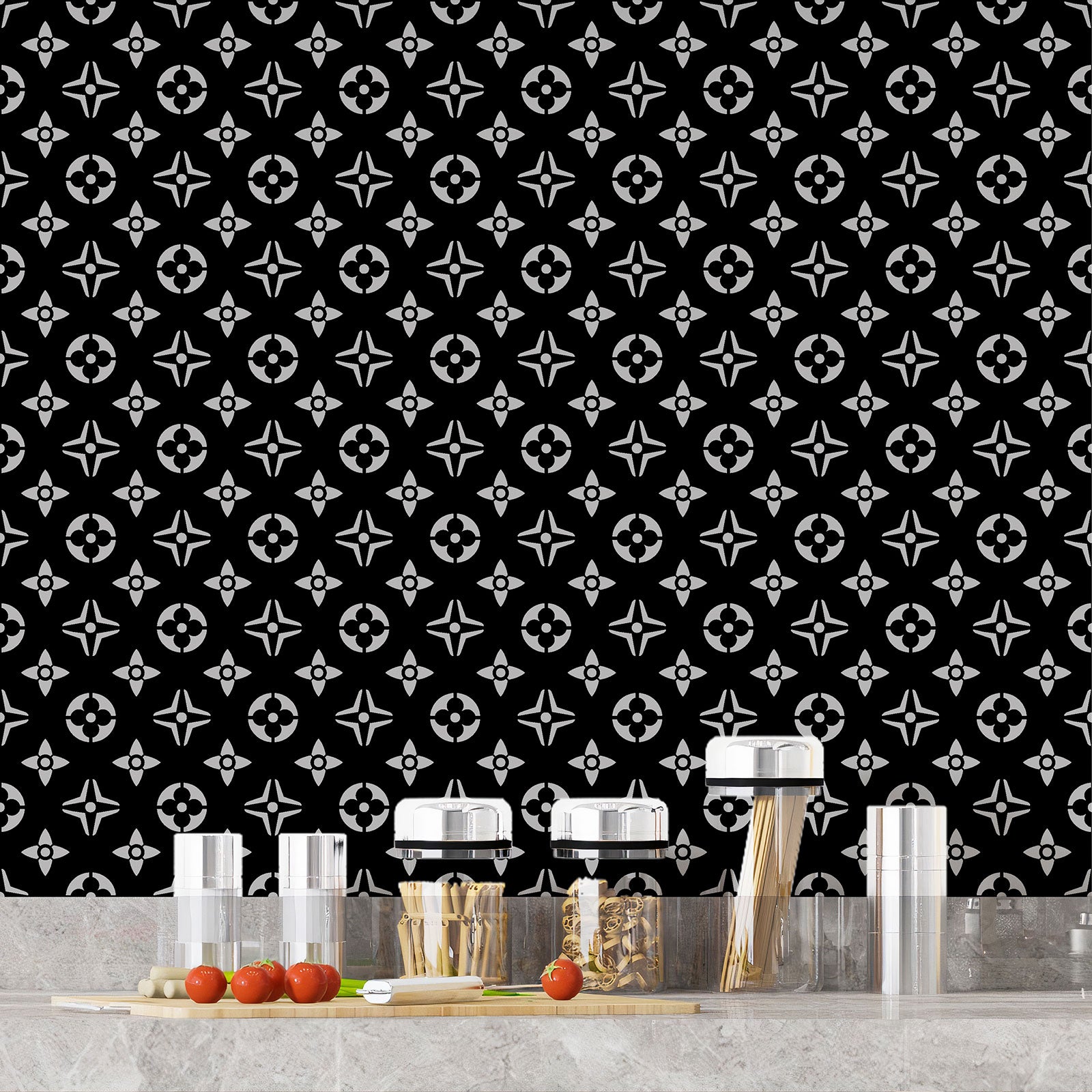 Crédence adhésive sticker décoratif pour cuisine - Design - Adhésif BRILLANT - 60x72 cm - 4