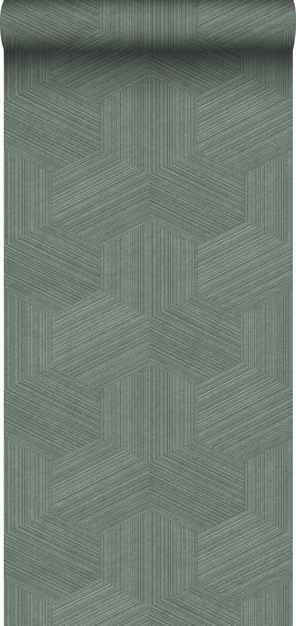 Papel pintado 3d gráfico verde grisáceo - 50 x 900 cm - origin wallcoverings