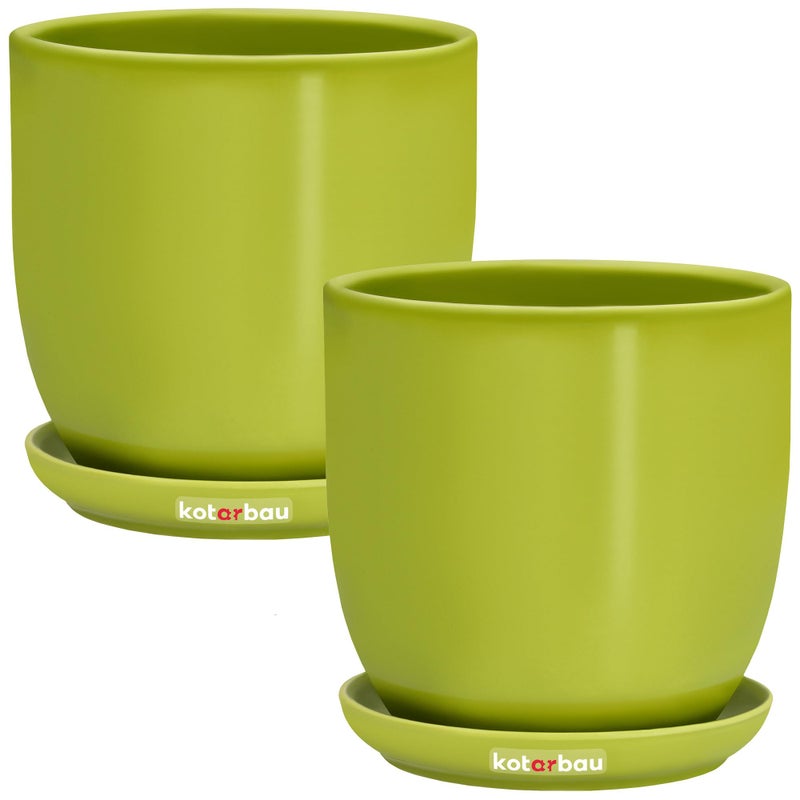 Doniczka 15 osłonka donica ceramiczna podstawka 2x - KOTARBAU