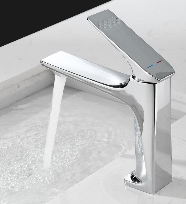 Zestaw przyłączeniowy do baterii umywalkowej z litej miedzi, srebrna bateria łazienkowa z wężami wodnymi o długości 80 cm, mieszacz wody